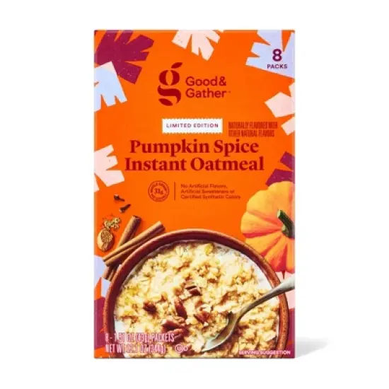 Pumpkin Spice Naturally Flavored with Other Natural Flavors Instant Oatmeal - 12.1oz - Good & Gather&trade; image {4}