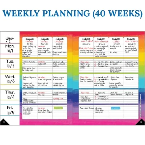 Schoolgirl Style Light Bulb Moments Teacher Planner Plan Book image {2}