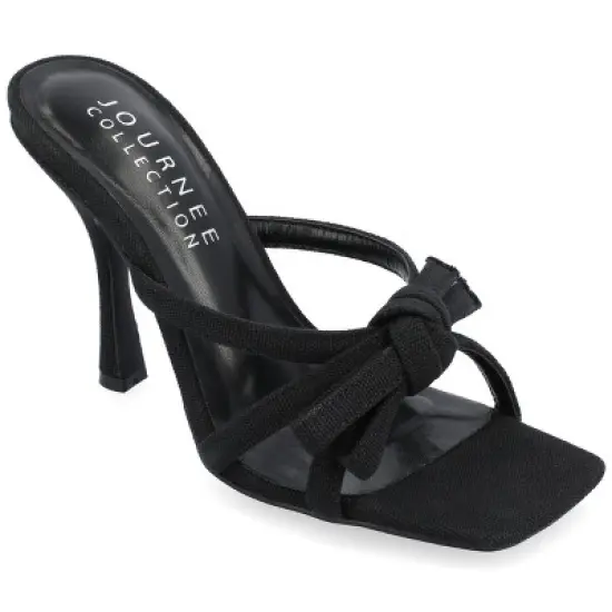 Journee Collection Womens Cilicia Slip On Multi Strap Open Toe Pumps image {9}