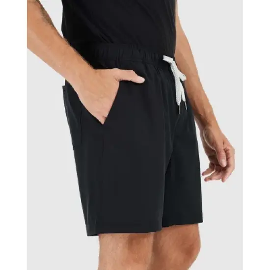 Men's Black Active Quick Dry Shorts with Liner - True Classic image {5}