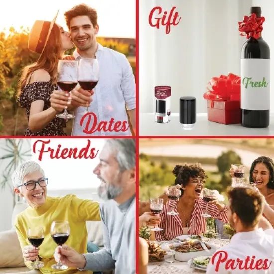 Brentwood Portable Automatic Vacuum Wine Preserver and Bottle Stopper in Black image {5}