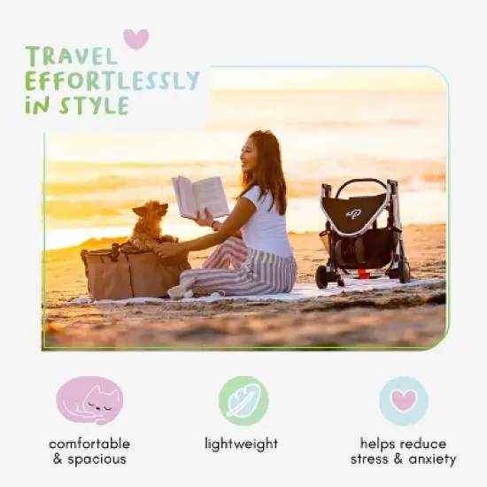 Petique Newport 3-in-1 Travel System Comfortable & Spacious Pet Animal Stroller image {1}