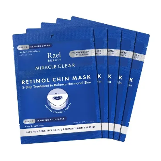 Rael Beauty Miracle Clear Retinol Chin Masks - 5ct image {1}