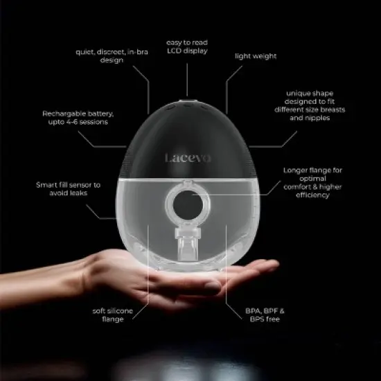 Lacevo S70 Wearable Breast Pump Set - 2pk image {6}