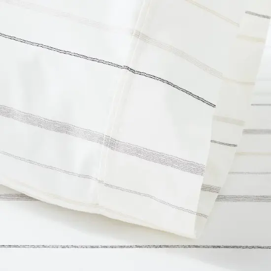 2pk Standard Cotton Percale Multistripe Pillowcase Set Gray/Neutrals - Hearth & Hand&trade; with Magnolia image {2}