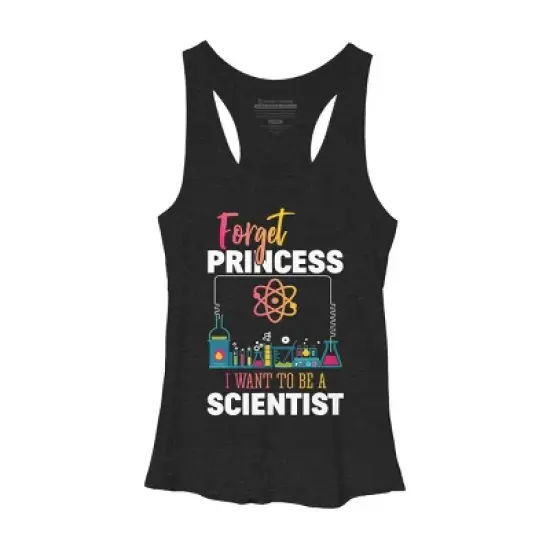 Women's Design By Humans Forget Princess I Want To Be A Scientist By BaoMinh Racerback Tank Top image {3}