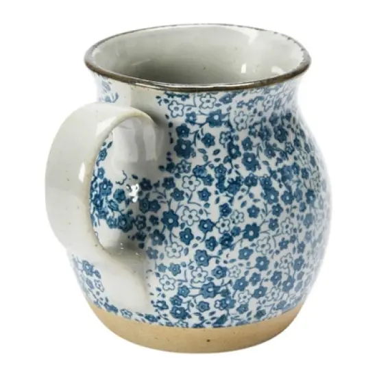 Storied Home Hand-Painted Country-Style Stoneware Pitcher with Floral Print image {4}