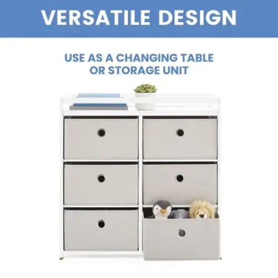 Delta Children Hayes Changing Table with Fabric Bins image {3}