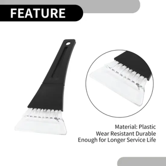Unique Bargains Universal Car Ice Scraper SUV Snow Frost Remover for Car Truck RV Windscreen Plastic Black 1pc image {4}