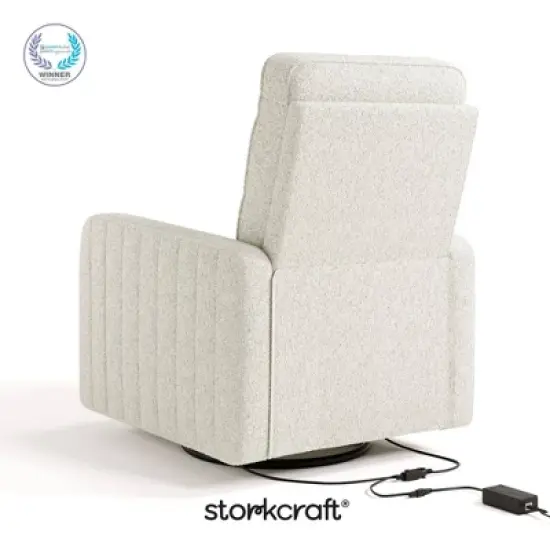 Storkcraft Kyoto Power Recliner Swivel Glider with Dual USB Charging image {7}