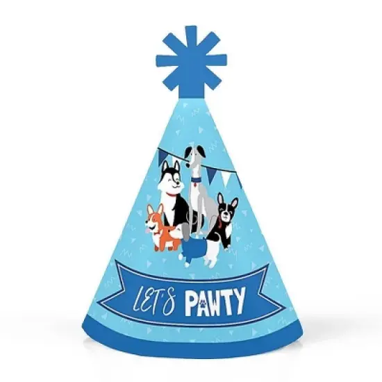 Big Dot of Happiness Pawty Like a Puppy - Mini Cone Dog Baby Shower or Birthday Party Hats - Small Little Party Hats - Set of 8 image {7}