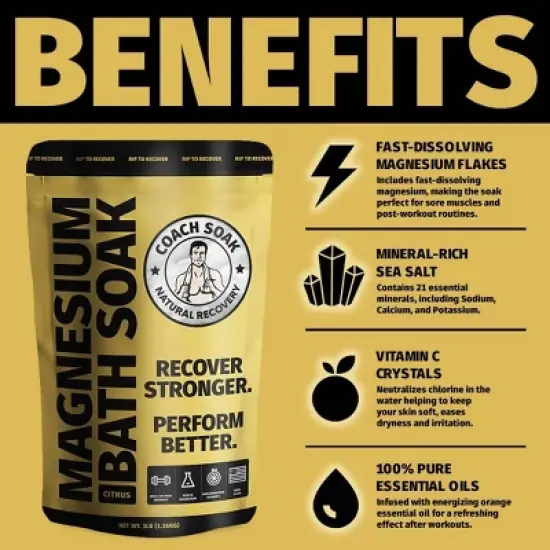 Coach Soak Muscle Recovery Bath Soak - 3lb image {3}