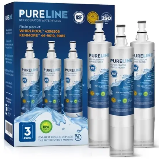 PureLine EDR5RXD1 and 4396508 Replacement for Whirlpool EveryDrop Filter 5, Kenmore 46-9010 Refrigerator Water Filter (3-Pack) image {8}