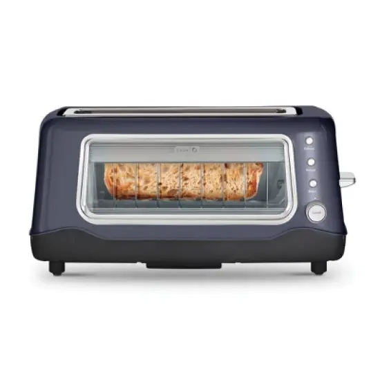 Dash ClearView Long Slot Toaster: See-Through 2-Slice Bagel Toaster, Aqua Green, 1100W, Spot Clean image {6}