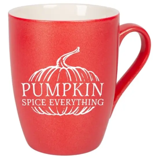 Elanze Designs Pumpkin Spice Everything Crimson Red 10 ounce New Bone China Coffee Cup Mug image {5}