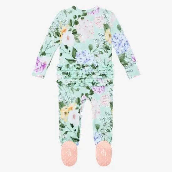 Infant Erin Footie Ruffled Zippered One Piece - Posh Peanut image {1}