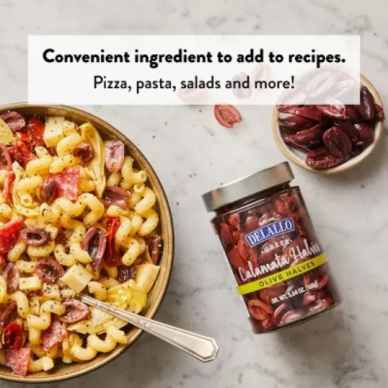 DeLallo Greek Kalamata Olive Halves, 5.64 oz. Jar, (3 Pack) image {2}