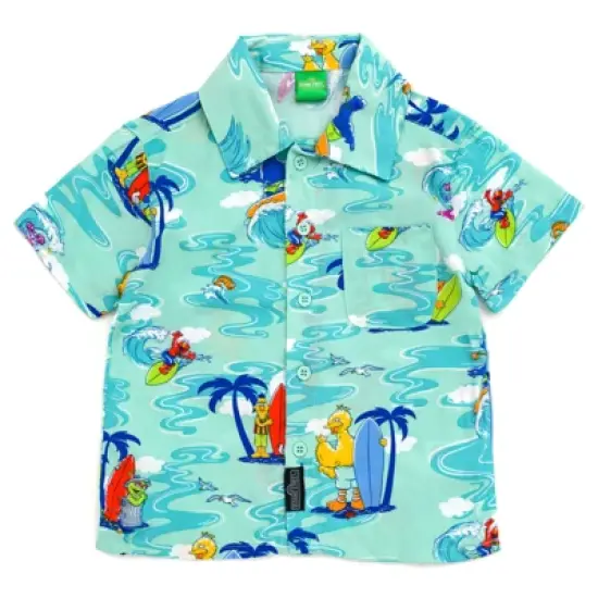 Sesame Street Matching Family Hawaiian Button Down Dress Shirt Infant image {1}