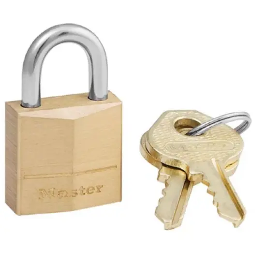 Master Lock - Pin Cylinder Padlock - Brass - 3/4 in. image {1}