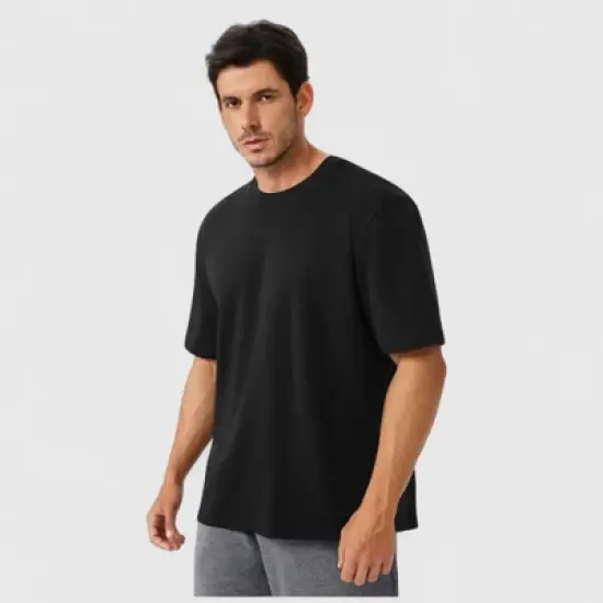 Anna-Kaci Active Men's Oversized Fit Short Sleeve T-Shirt with Drop Shoulders and Relaxed Silhouette for Everyday Style image {2}