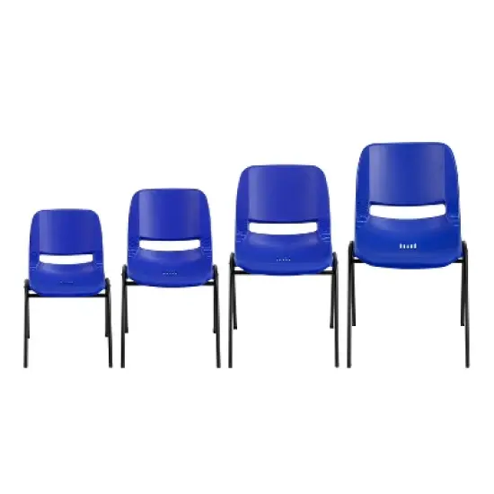 Emma and Oliver Ergonomic Kid's Shell Stack Chair - 12" Seat Daycare Home School image {5}
