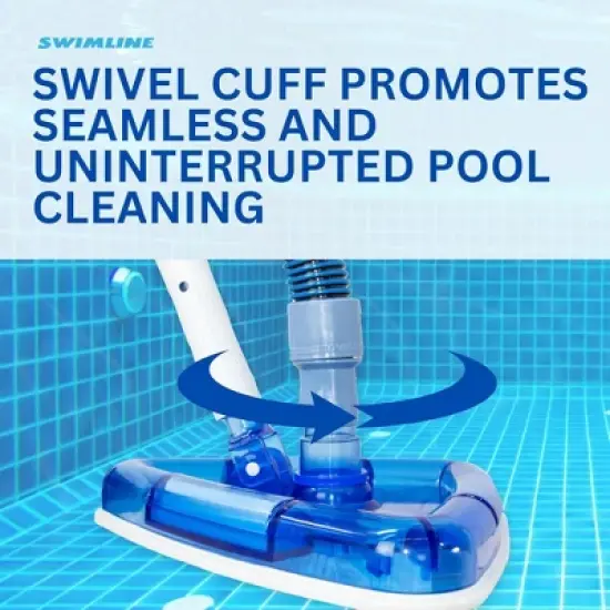 Swimline Hydrotools Pool Spiral Wound Vacuum Hose Accessory for Inground Swimming Pools with Kink-Free Swivel Cuff, 1.5" x 35' image {1}