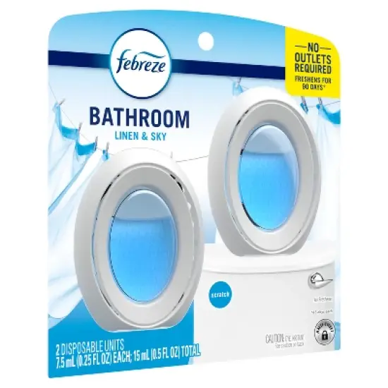 Febreze Linen & Sky Bathroom Air Freshener - 2ct image {11}
