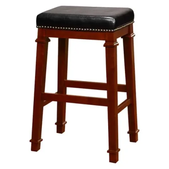 Kennedy Backless Barstool Wood - Linon image {6}