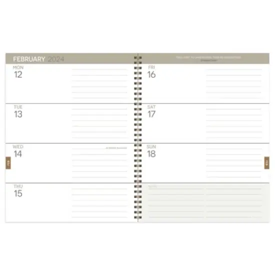 TF Publishing 2024 Weekly/Monthly Planner 11"x9" Black & Tan image {2}