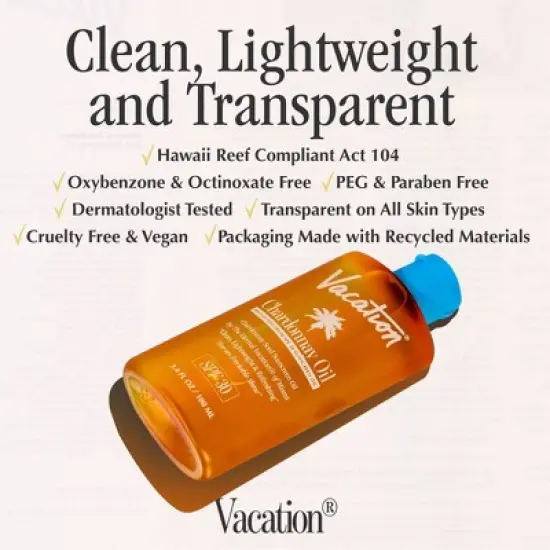 Vacation Chardonnay Oil Sunscreen - SPF 30 - 3.4 fl oz image {3}