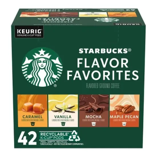 Starbucks Naturally Flavored Variety Pack Keurig K-Cup Coffee Pods  - 42ct image {8}