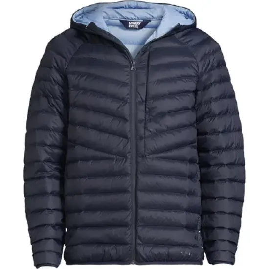 Lands' End Men's Wanderweight Ultralight Packable Hooded Down Jacket image {3}