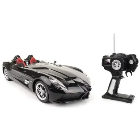 Ready! Set! Go! Link 1:12 RC Mercedes-Benz SLR Radio Remote Control Licensed Model Car - Black & Silver image {1}
