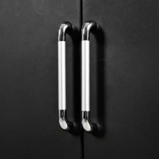 Whisen Versatile Outdoor Cabinet with Folding & Expandable Work Surfaces - Black image {14}