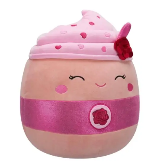 Squishmallows 14" Rosewater Latte Stuffed Animal: Food-Inspired Polyester Plush Toy image {4}