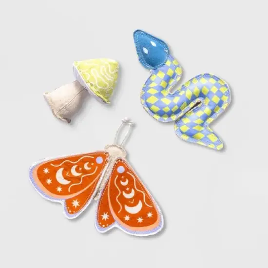 AWOO Canvas Luna Moth Dog Toy - White image {1}