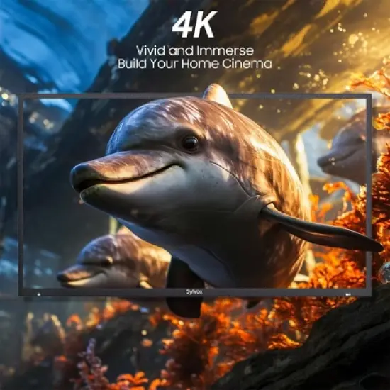 SYLVOX Outdoor TV, 43'' QLED Smart Google TV, IP55 Waterproof, Dolby Atmos HDR, Google Assistant,1000nits Weatherproof Television(Deck Pro QLED 2.0) image {2}