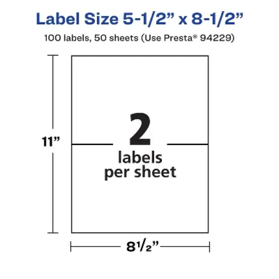 Avery Durable Waterproof Rectangle Labels, 5.5" x 8.5" image {4}