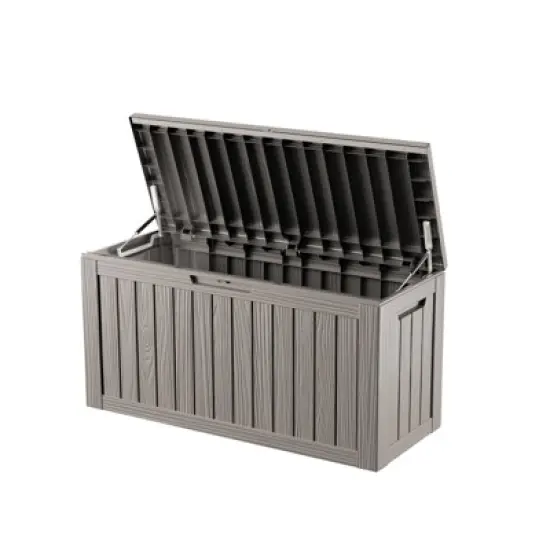 Decksplore 80 Gallon Deck Box Indoor/Outdoor Storage Box  Space-Saving All-Weather image {7}