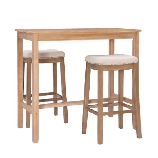 3pc Claridge Bar Height Dining Set - Linon image {25}