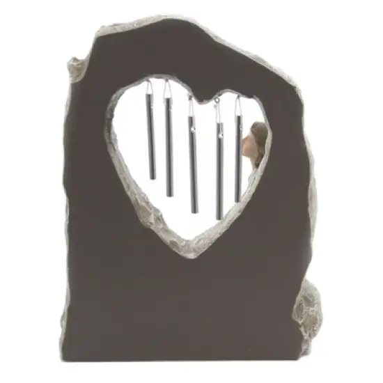Home & Garden Memorial Angel Garden Chime  -  One Garden Statue 11 Inches -  Bereavement Cross  -  602093  -  Polyresin  -  Gray image {1}
