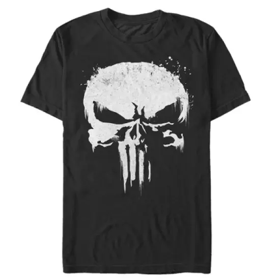 Men's Marvel Punisher Streaked Skull Symbol T-Shirt image {4}