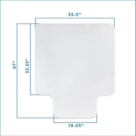 Mount-It! Clear Chair Mat for Carpet, Studded Office Chair Floor Protector image {4}