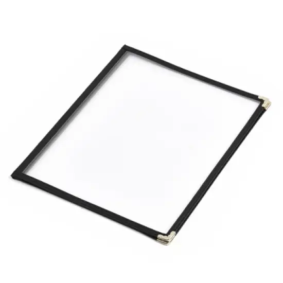 WeChef 60 Pack Restaurant Menu Covers 8.5 x 11" Book Style 2 Pages 4 Views Black image {2}