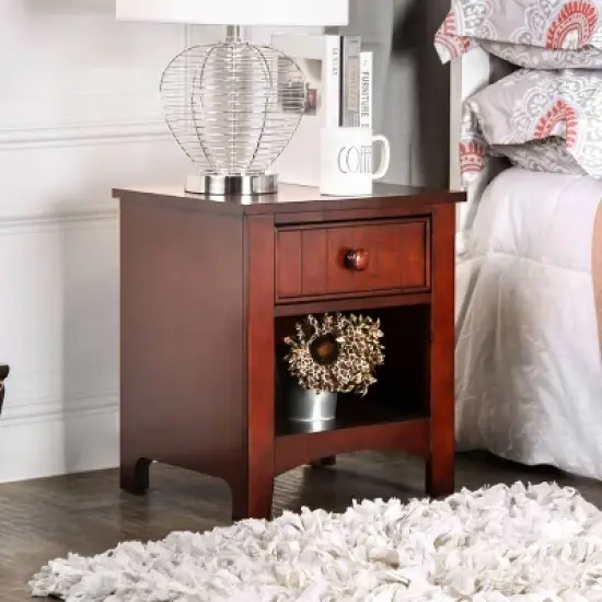 Mereu 1 Drawer Nightstand Cherry - HOMES: Inside + Out image {2}