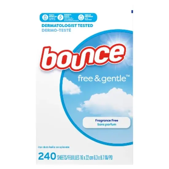 Bounce Fabric Softener Sheets - Free & Gentle - 240ct image {4}