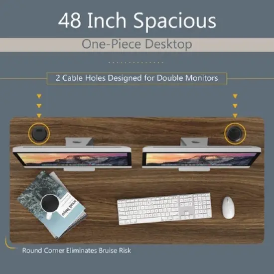 Costway Industrial Electric Adjustable Standing up Desk Dual Motor w/ Controller image {4}