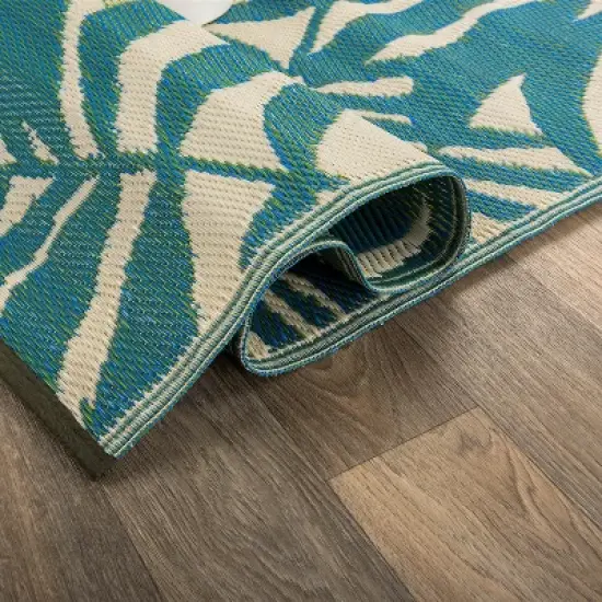 World Rug Gallery Floral Modern Reversible Plastic Outdoor Rugs image {4}