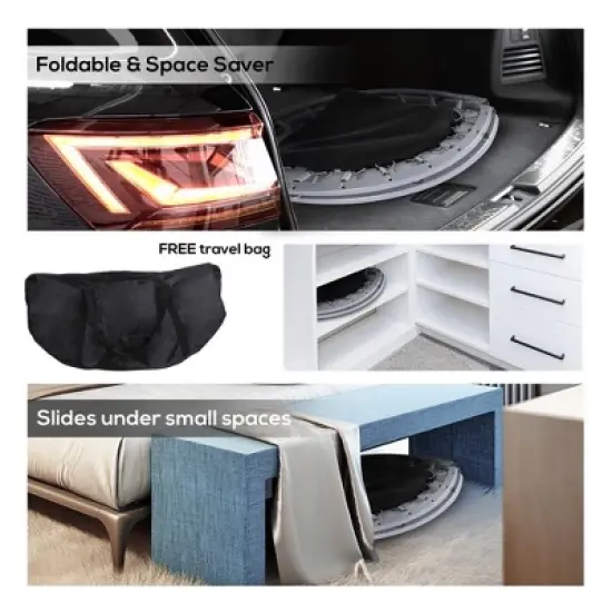 SereneLife Adult Jumping Fitness Trampoline - 40" Foldable Rebounder with Adjustable Handrail, Core Workout Trainer - SLSPT409 image {2}