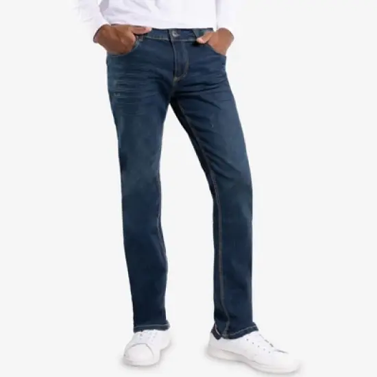CULTURA Men's Saddle Stitch Slim Denim Jeans image {2}